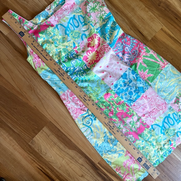 Lilly Pulitzer Krista Y2K Millenium Patchwork Print Sleeveless Dress 10 - Picture 7 of 7